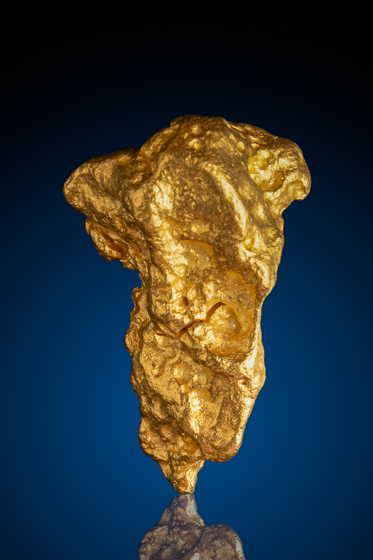 (image for) Shiny with Beautiful Patina Natural Gold Nugget - Auburn, CA - 27.61 grams